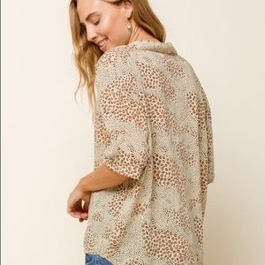 Amuse Society Leopard Button Up